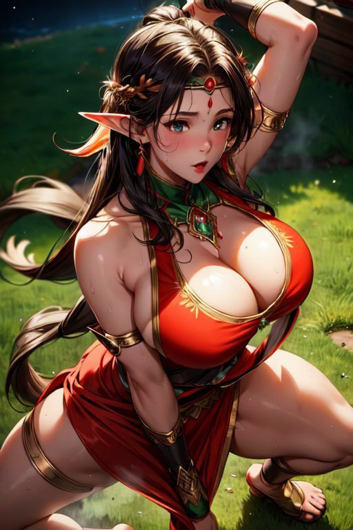 爆乳AIエルフ戦士1 サンプル6ページ目