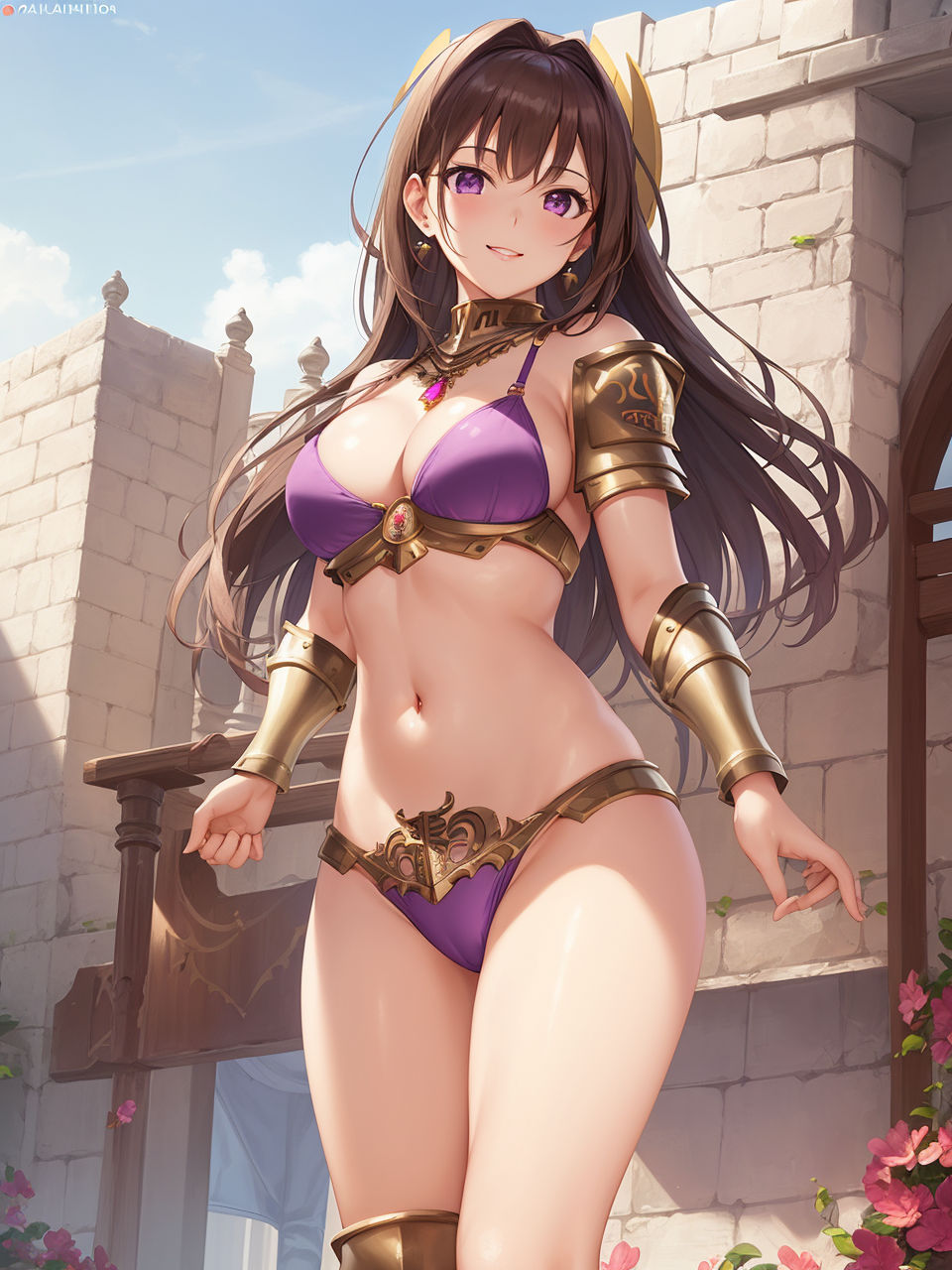 ビキニアーマーをまとった美少女〜AIイラスト集〜 サンプル3ページ目