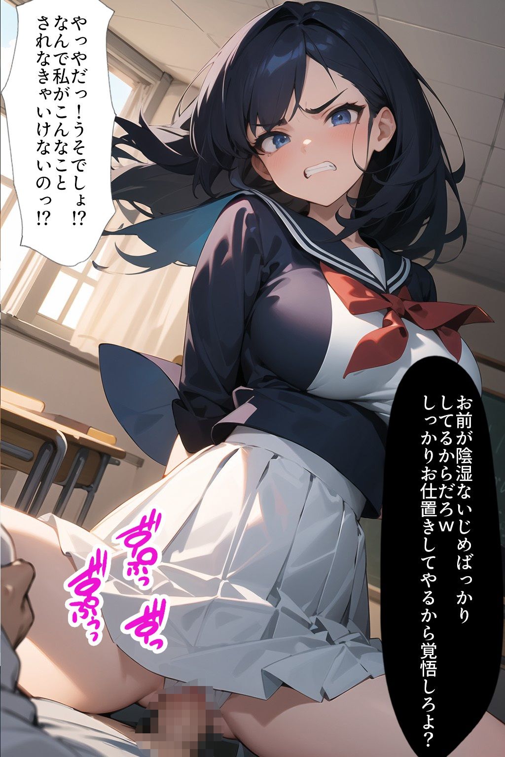いじめっ娘JKわからせ サンプル3ページ目