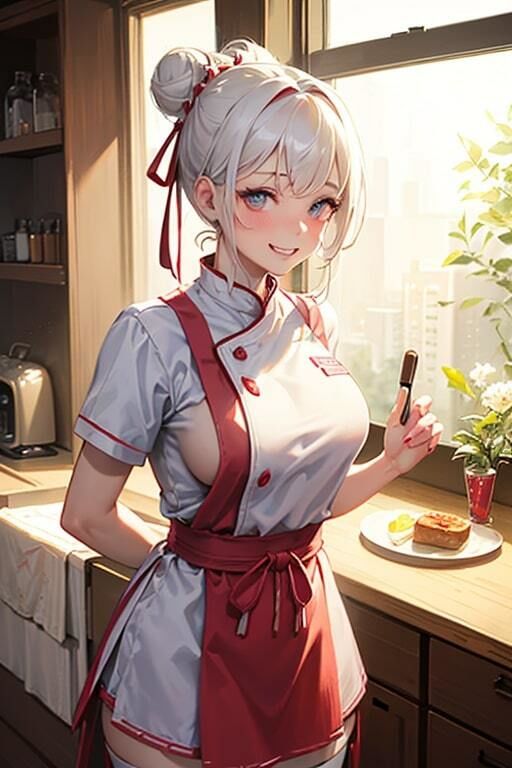 AI生成美女写真集 vol20 料理美女 サンプル2ページ目