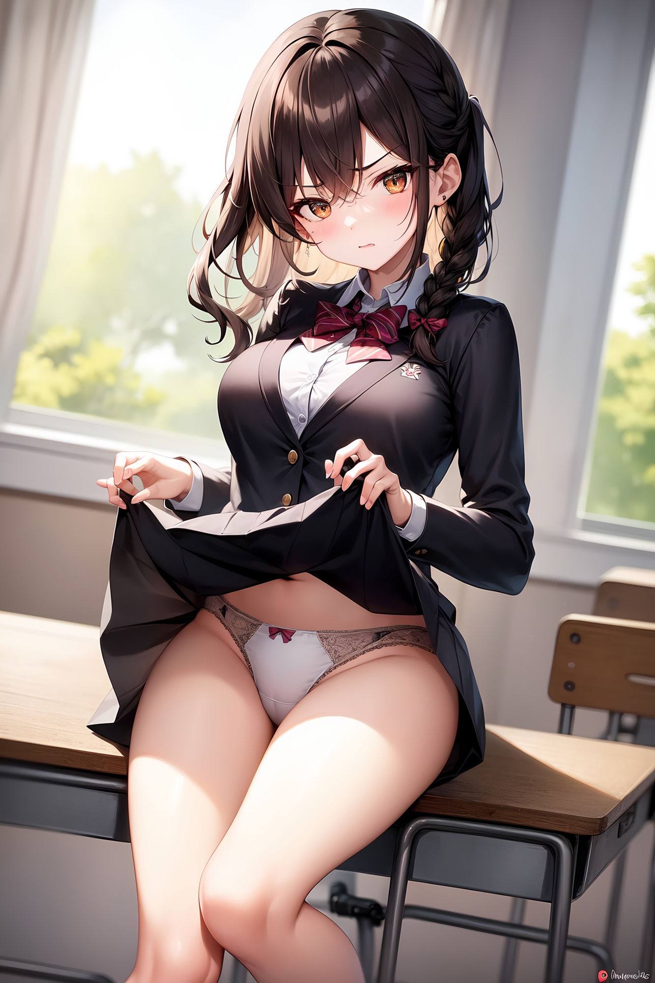 380枚 嫌な顔しながらおパンツ見せてくれる制服JKコス サンプル2ページ目