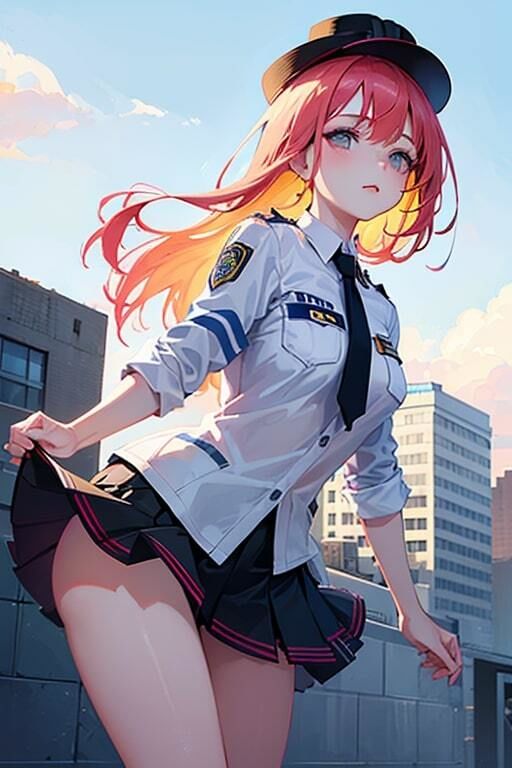 AI生成美女写真集 vol21 警官美女 サンプル2ページ目