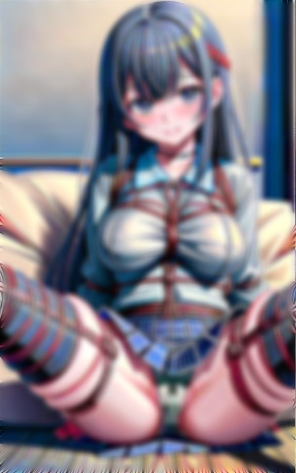巨乳痴女と縄〜鬼畜登校日...こんな格好じゃ動けないよ サンプル2ページ目