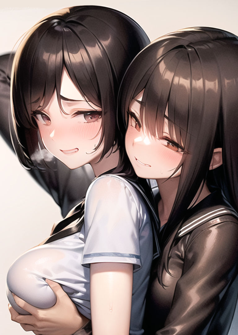 【第2弾】背後から胸揉み イラスト集 セット（胸が露出した状況が多め） サンプル2ページ目