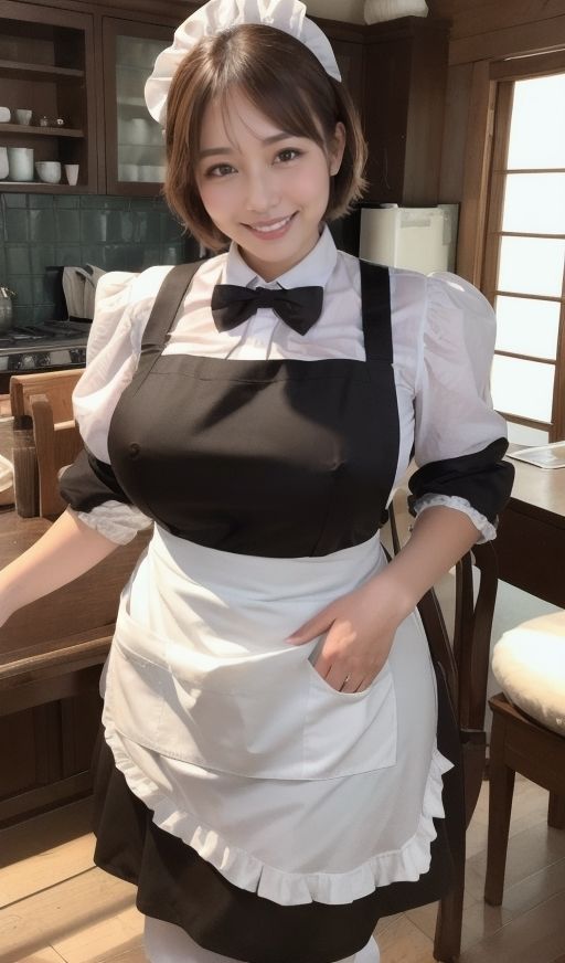 デカ乳むちメイドさんから目が離せなくて困ってます。 サンプル6ページ目