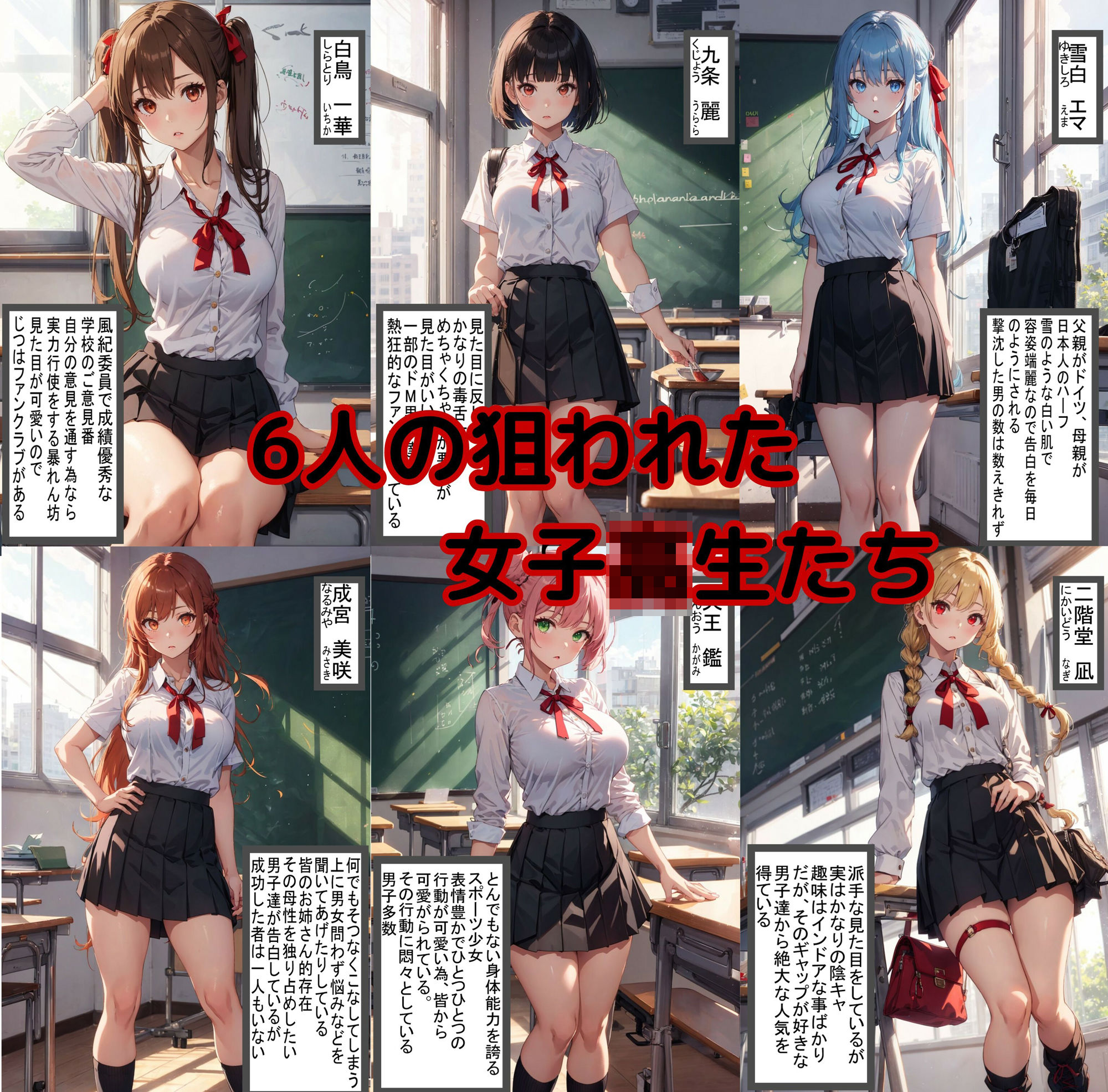 調教学園 6人の狙われた女子校生【セリフ付き】 サンプル1ページ目