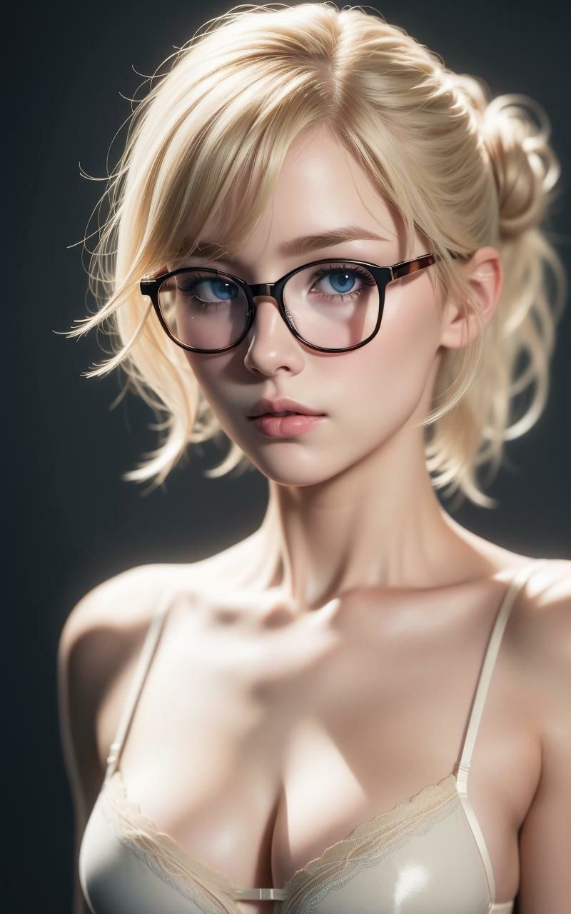 AI美女写真集Vol.97:パーフェクトXメガネ女子（全139ページ） サンプル1ページ目