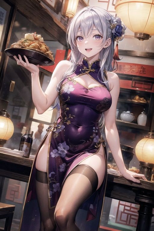 本場中華飯店の超美尻＆超美脚なチャイナドレス娘 サンプル2ページ目