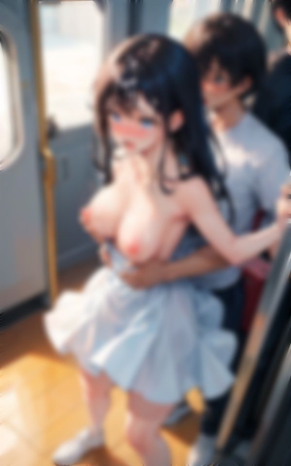 電車の中なのに...すごい感じちゃう サンプル2ページ目