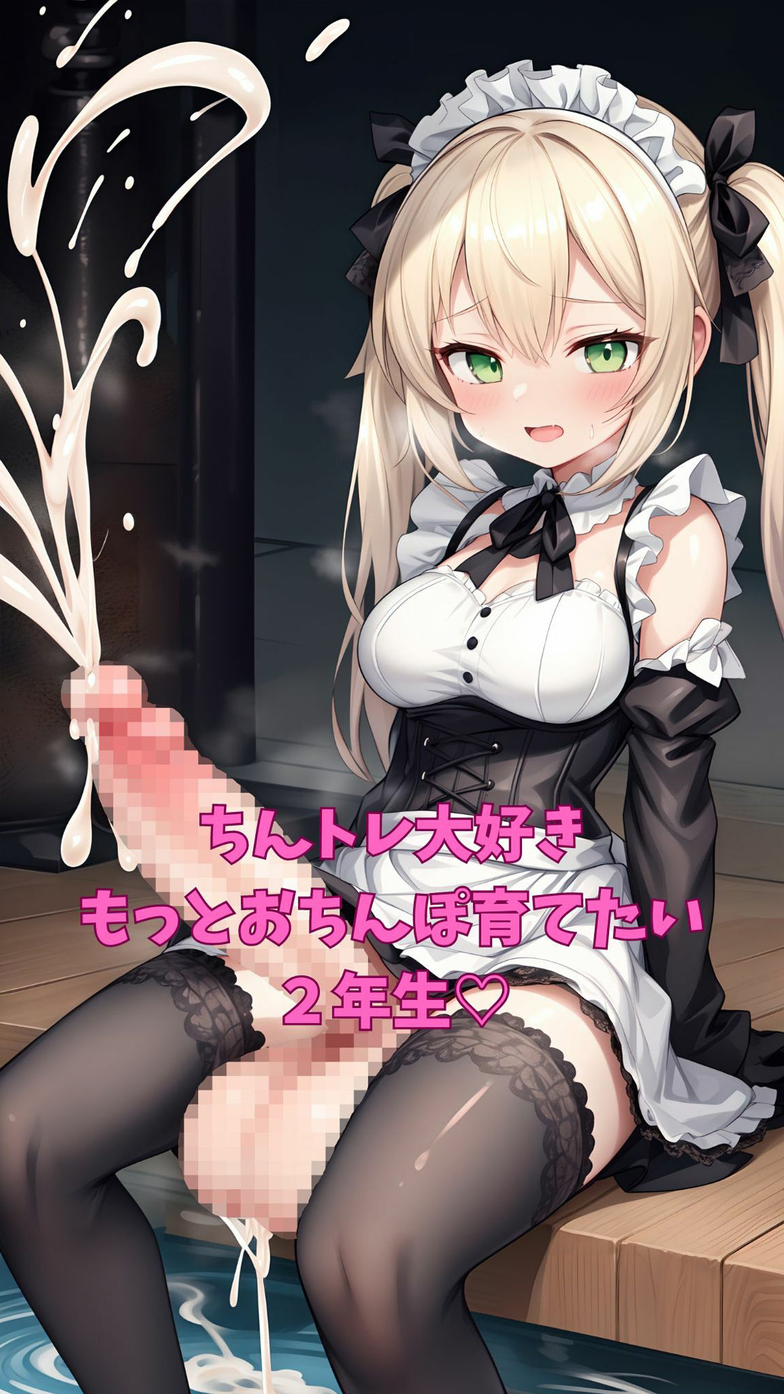 高級ふたなりメイド目指しておちんぽと金玉を鍛えるメイドちゃんたち サンプル6ページ目