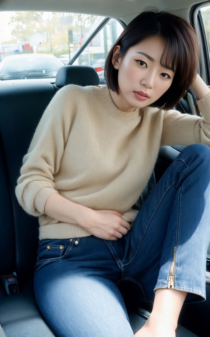 人妻車内おもらし サンプル2ページ目