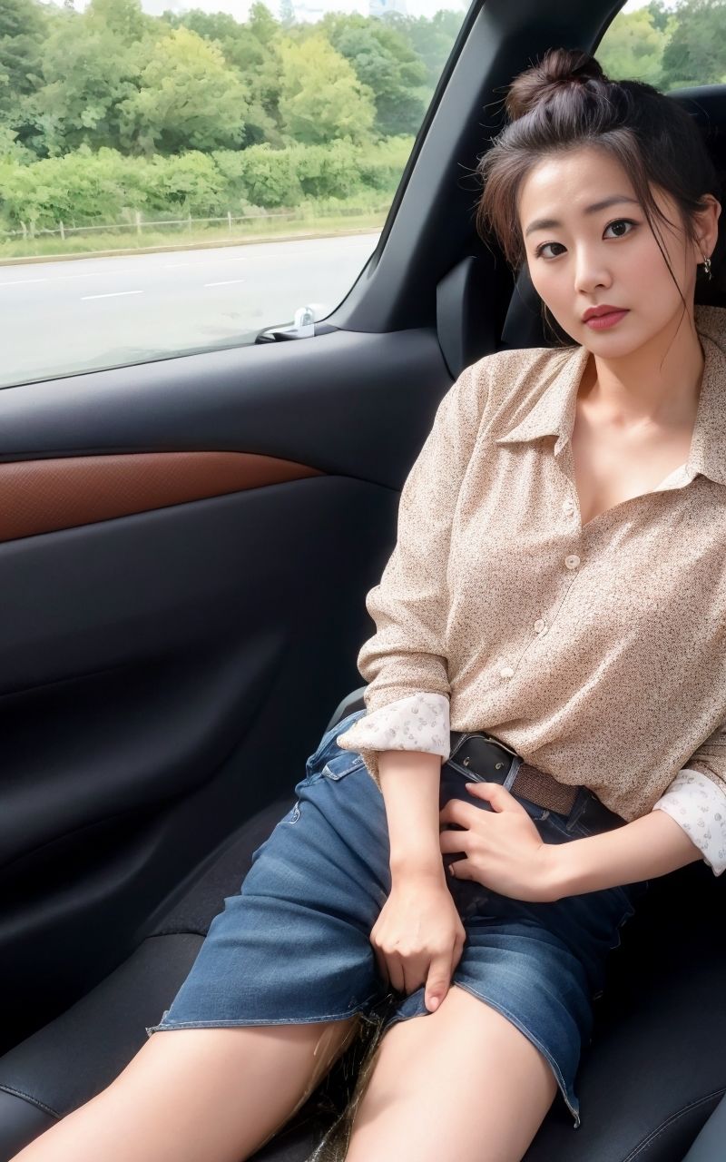 人妻車内おもらし サンプル9ページ目