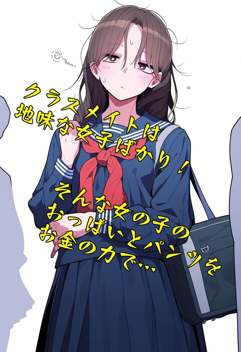 クラスの地味な女子に（お金の力で）おっぱいとパンツを見せてもらった！ サンプル2ページ目