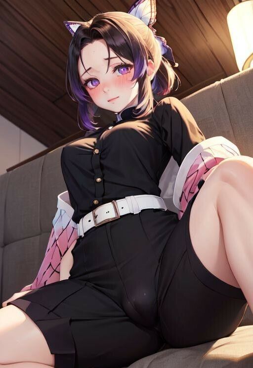 鬼滅の◯ 胡蝶し◯ぶみたいな女の子 サンプル1ページ目