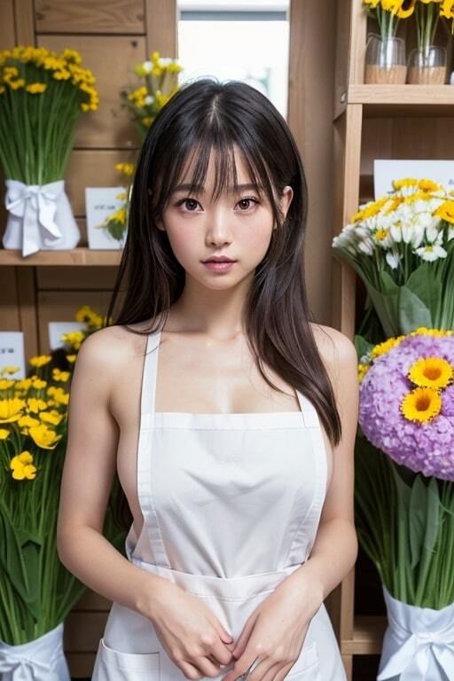 AI生成美女写真集 vol25 花屋美女 サンプル7ページ目