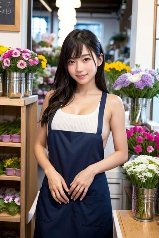 AI生成美女写真集 vol25 花屋美女 サンプル9ページ目