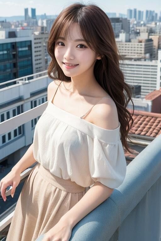 AI生成美女写真集 vol29 屋上美女 サンプル3ページ目