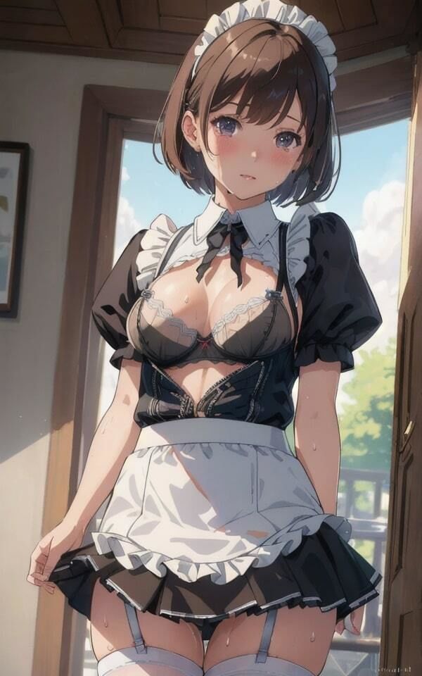 メイド美女 下着姿でおもてなし サンプル1ページ目