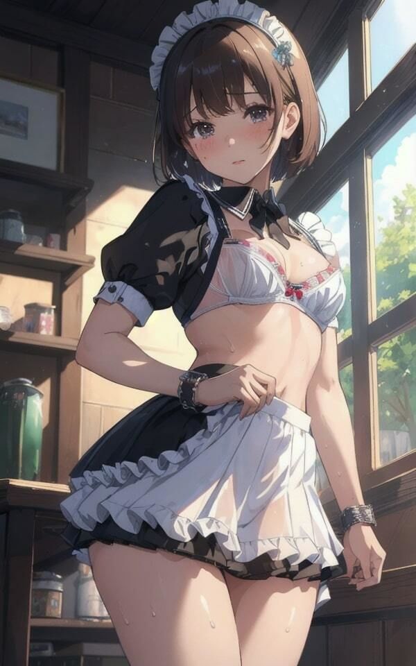メイド美女 下着姿でおもてなし サンプル2ページ目