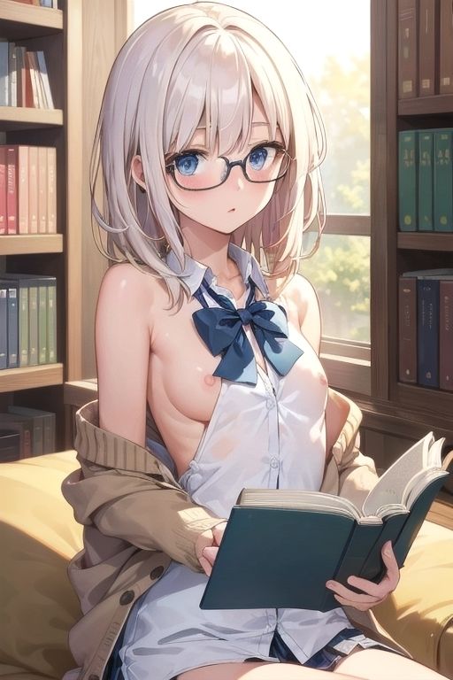 放課後、図書室の○さな先輩 サンプル1ページ目