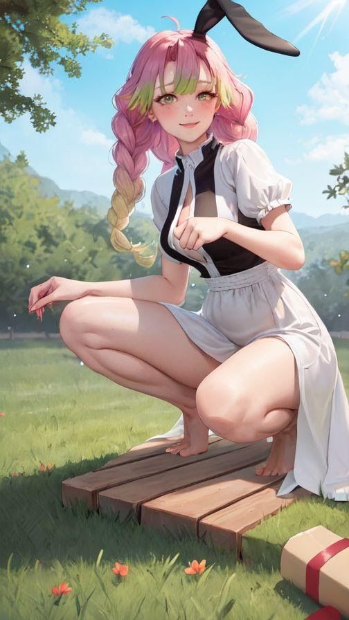 鬼滅の◯ 甘露寺蜜◯みたいな女の子 サンプル3ページ目
