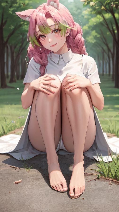 鬼滅の◯ 甘露寺蜜◯みたいな女の子 サンプル4ページ目