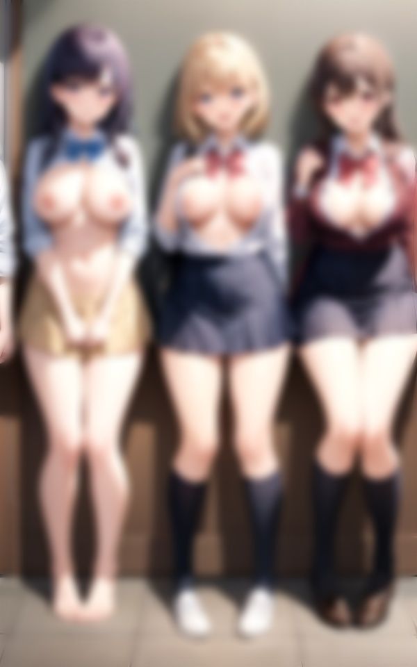 SSS級巨乳の美少女〜みんな裸で集合写真！！みんな一緒ならおっぱいも見せれるよっ サンプル1ページ目