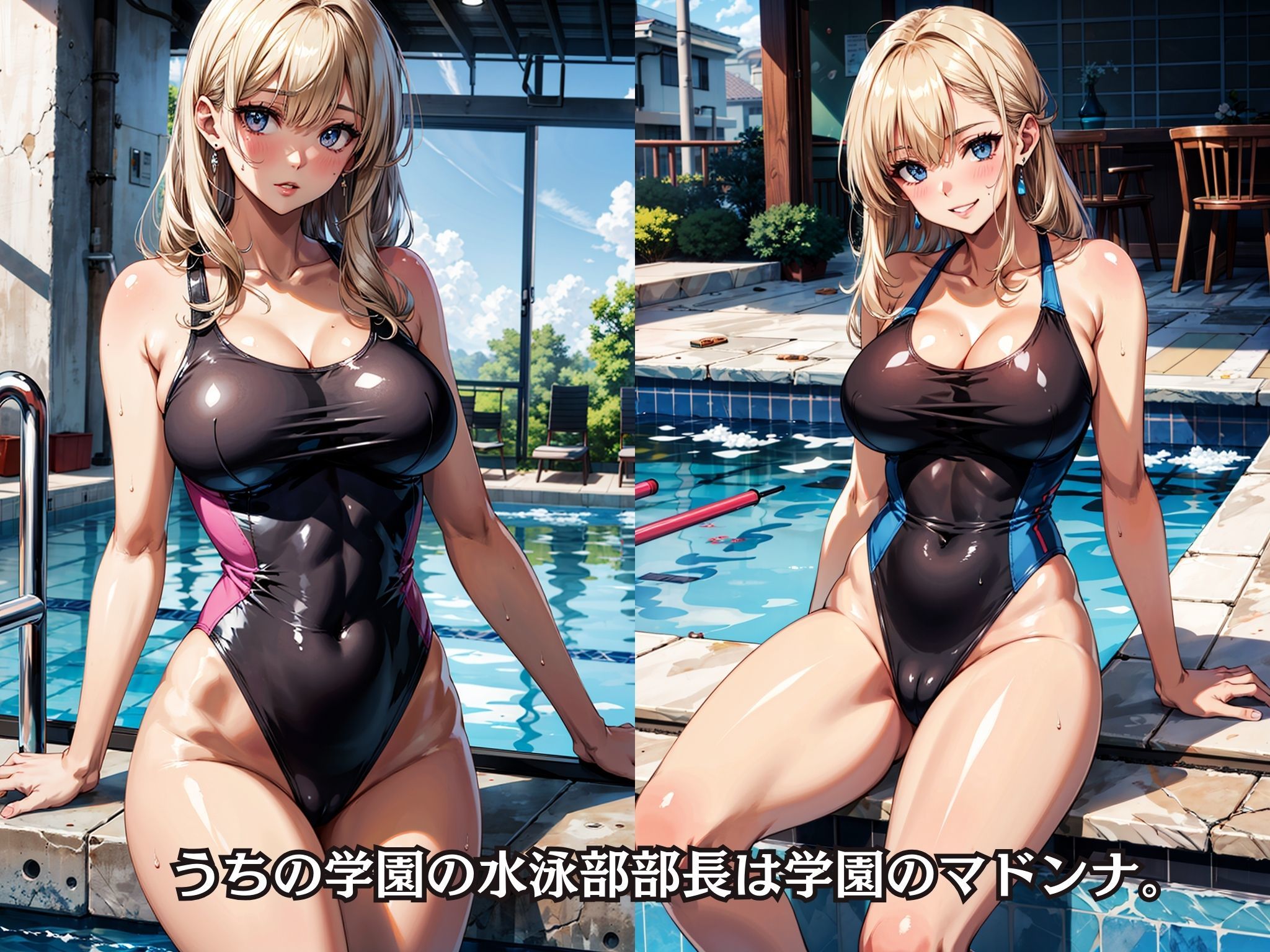 水泳部部長がこんなに淫乱なわけがない〜スク水金髪JKを肉便器にした サンプル2ページ目