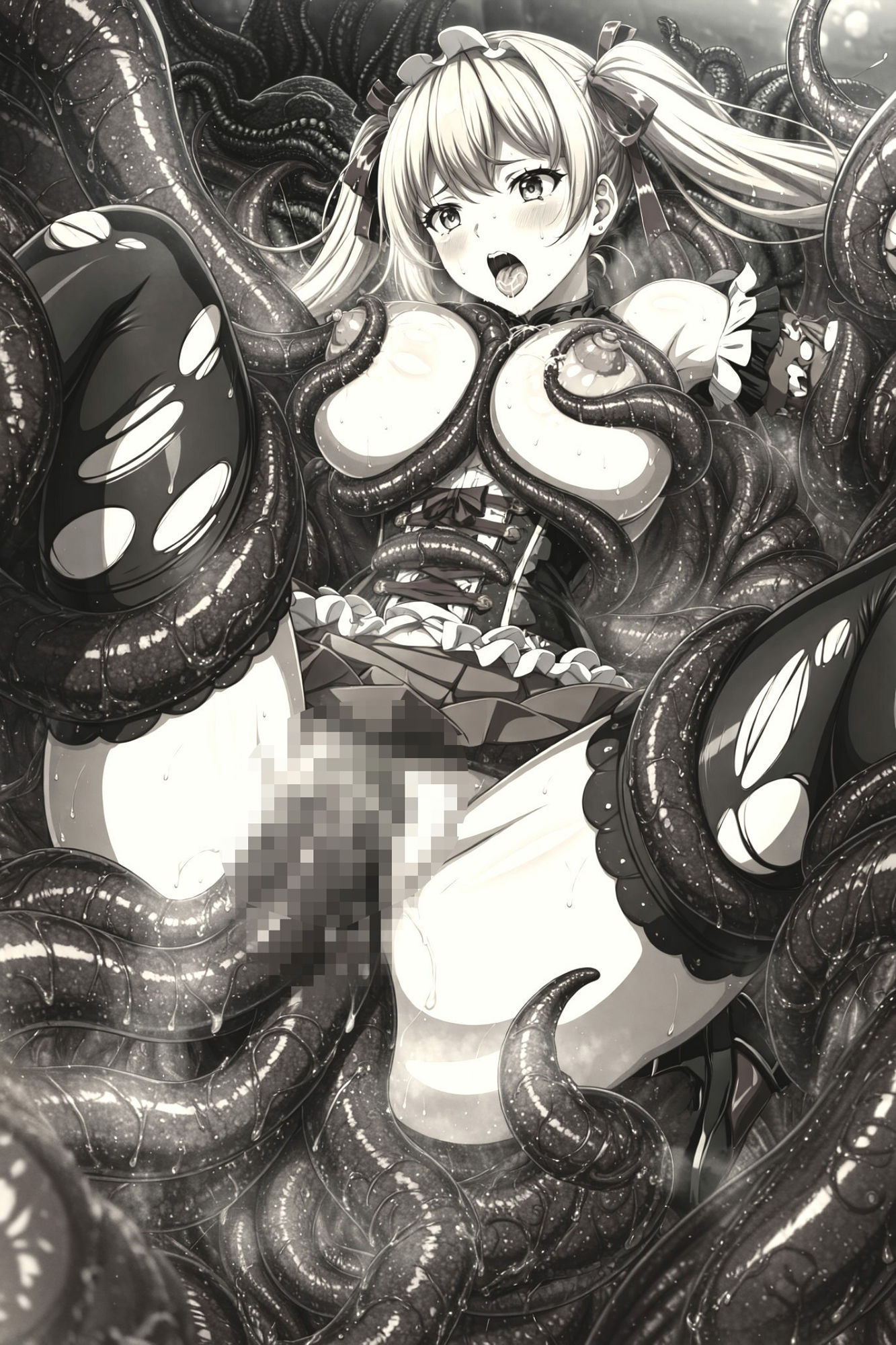 触手地獄 〜月夜の美少女と〜 サンプル4ページ目