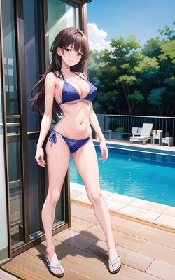 隣に住んでいる独り暮らしのお姉さん 水着編 vol001 サンプル3ページ目