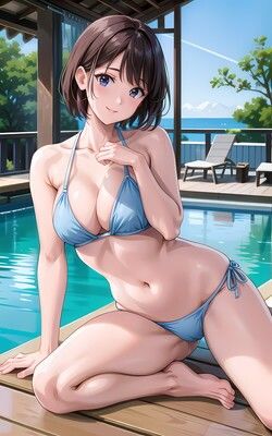 隣に住んでいる独り暮らしのお姉さん 水着編 vol001 サンプル4ページ目