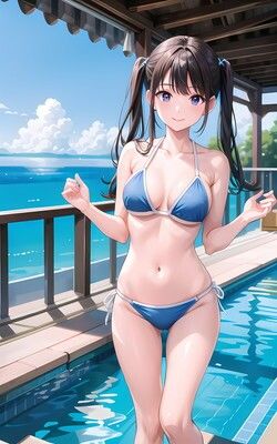 隣に住んでいる独り暮らしのお姉さん 水着編 vol001 サンプル6ページ目