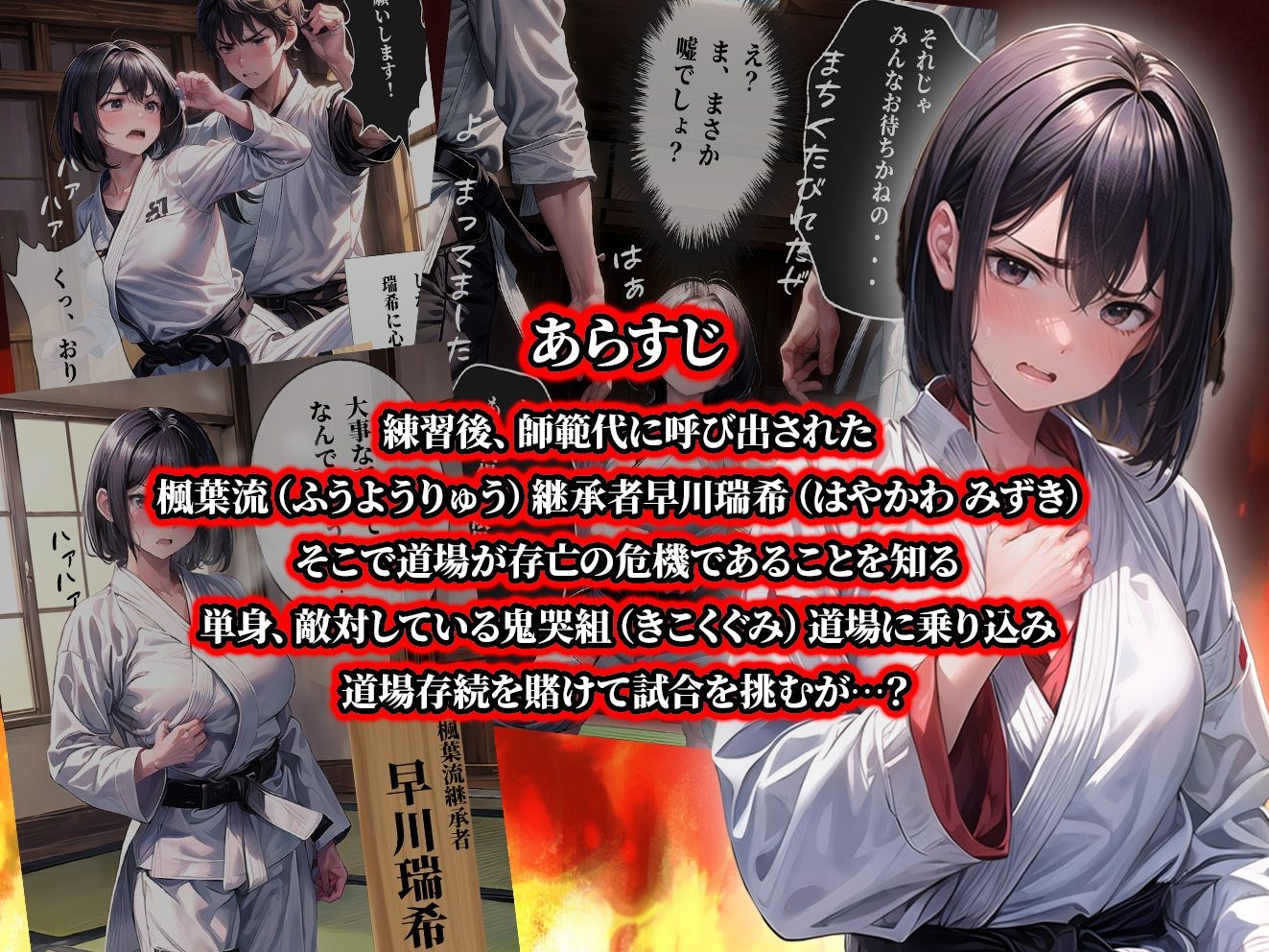 負けたら即中出しセックス 愛する道場のために無謀な試合に挑むが卑怯な相手の策略でメス豚堕ちする天才柔道少女【セリフ付き】 サンプル1ページ目