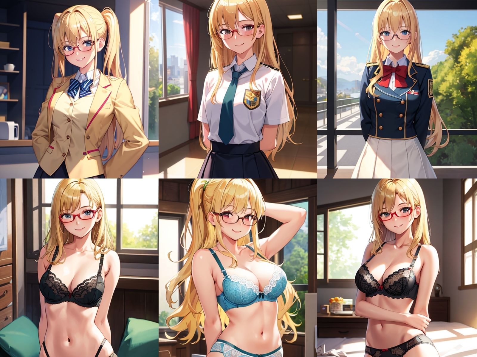 金髪メガネっ娘JKが中出しセックスで孕みボテ腹になるまで サンプル1ページ目