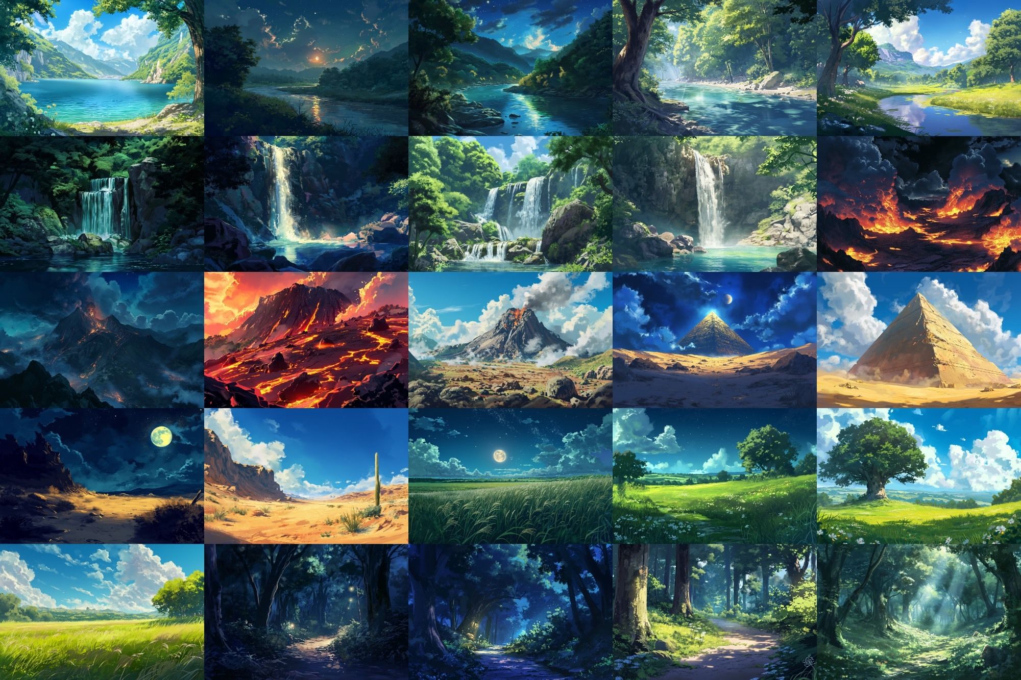 【絵画的な自然系の背景】著作権フリーの高解像度画像（100枚） サンプル1ページ目