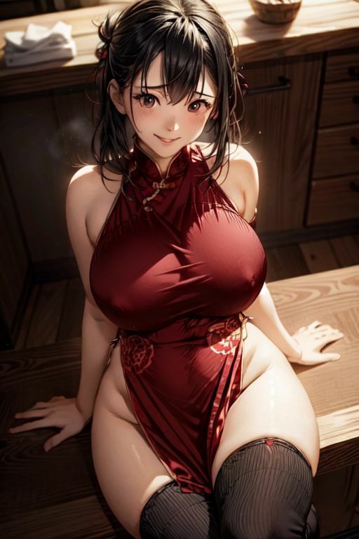 爆乳AIセクシーチャイナドレス1 サンプル2ページ目