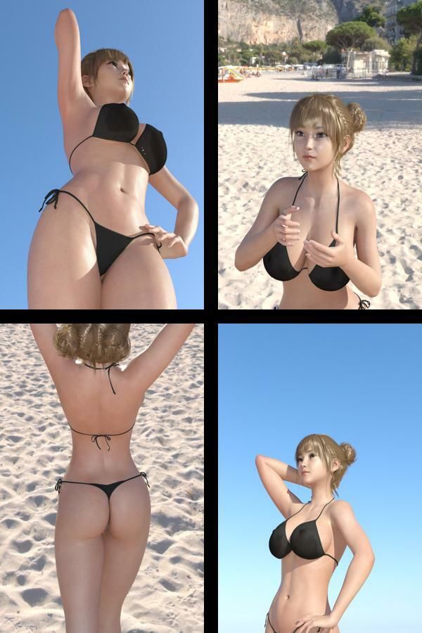 【＋All】『理想の彼女を3DCGで作ります』から生まれたバーチャルアイドル「一ノ瀬廻里（いちのせめぐり）」のグラドル撮影風写真集:Gradol_84 サンプル1ページ目