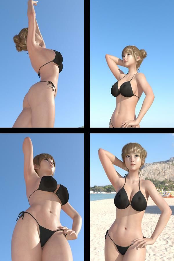 【＋All】『理想の彼女を3DCGで作ります』から生まれたバーチャルアイドル「一ノ瀬廻里（いちのせめぐり）」のグラドル撮影風写真集:Gradol_84 サンプル2ページ目