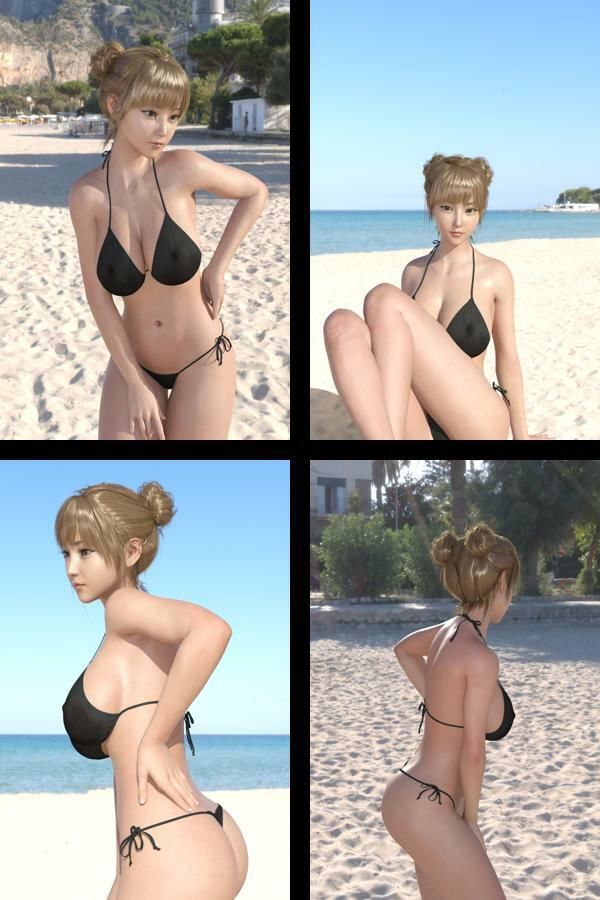 【＋All】『理想の彼女を3DCGで作ります』から生まれたバーチャルアイドル「一ノ瀬廻里（いちのせめぐり）」のグラドル撮影風写真集:Gradol_85 サンプル2ページ目