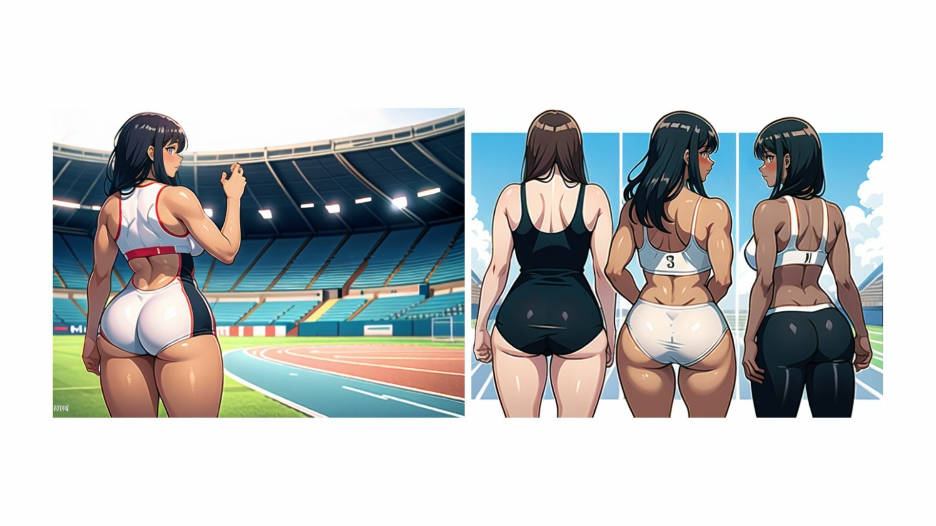 巨尻陸上いらすとれいてっど2 巨尻女子アスリートイラスト集 サンプル2ページ目