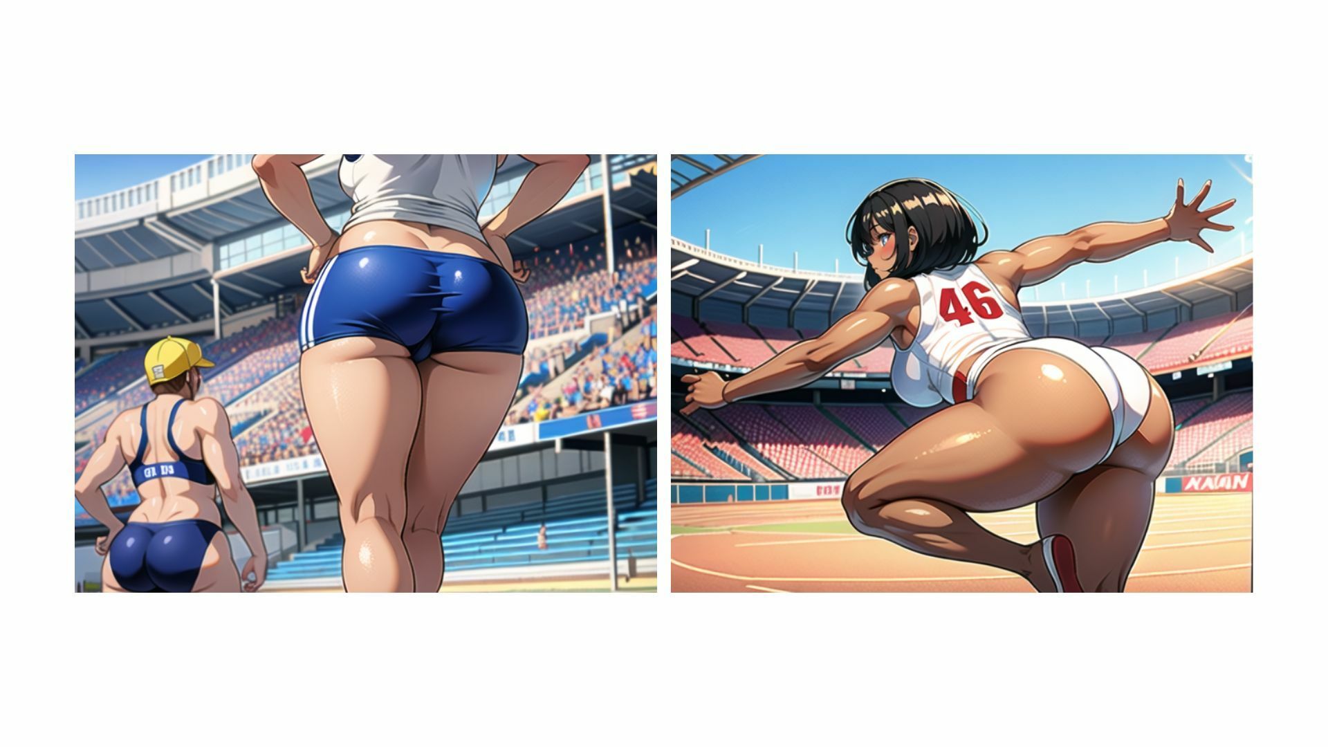 巨尻陸上いらすとれいてっど2 巨尻女子アスリートイラスト集 サンプル3ページ目