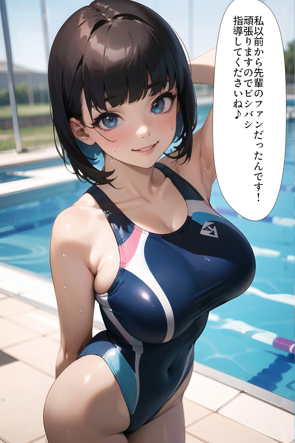 【セリフ付き】水泳部の後輩全員セフレ化計画 サンプル2ページ目