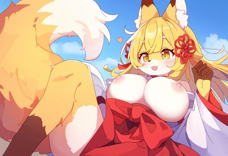 きつねの巫女さんとエッチな日常 サンプル3ページ目