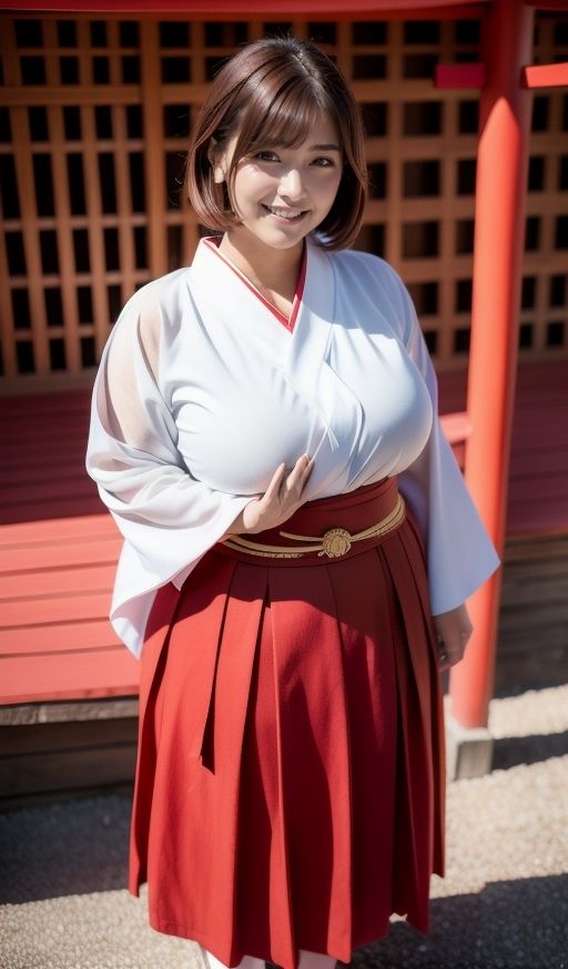 巨乳で清楚な巫女さんを剥いちゃいました！ サンプル1ページ目
