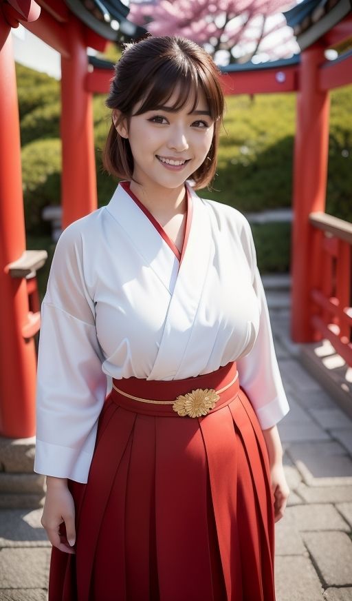巨乳で清楚な巫女さんを剥いちゃいました！ サンプル3ページ目