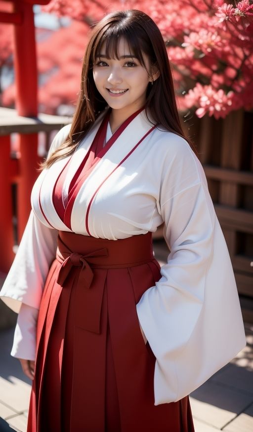 巨乳で清楚な巫女さんを剥いちゃいました！ サンプル4ページ目