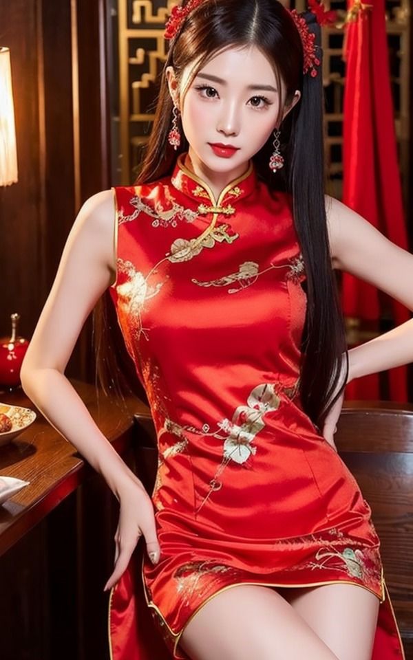 セクシーチャイナ服集 赤編 サンプル2ページ目