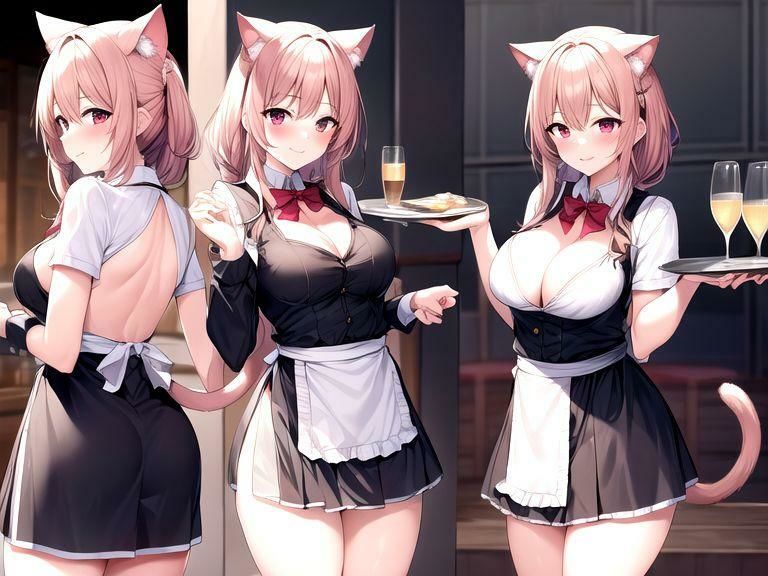 Hな恰好のウェイトレスしかいないカフェ＆バー ネコの日編 サンプル2ページ目