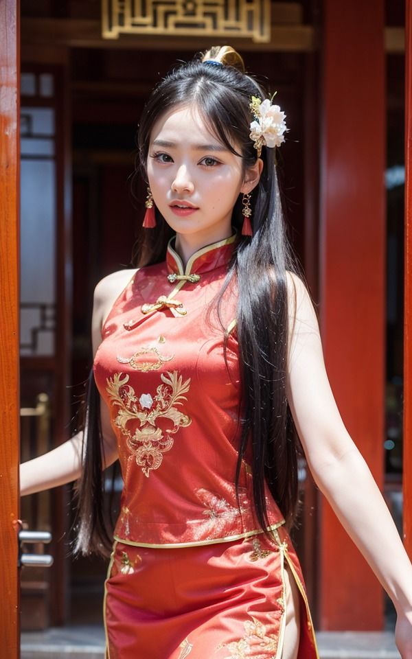 セクシーチャイナ服集 赤編2 サンプル3ページ目