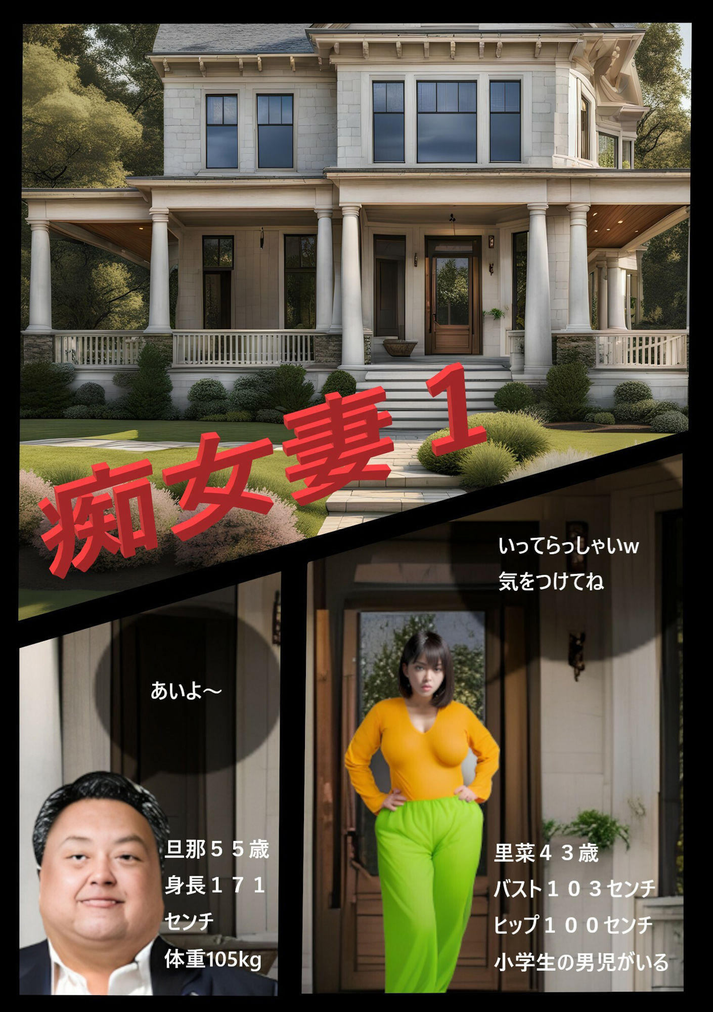 痴女妻1 サンプル1ページ目